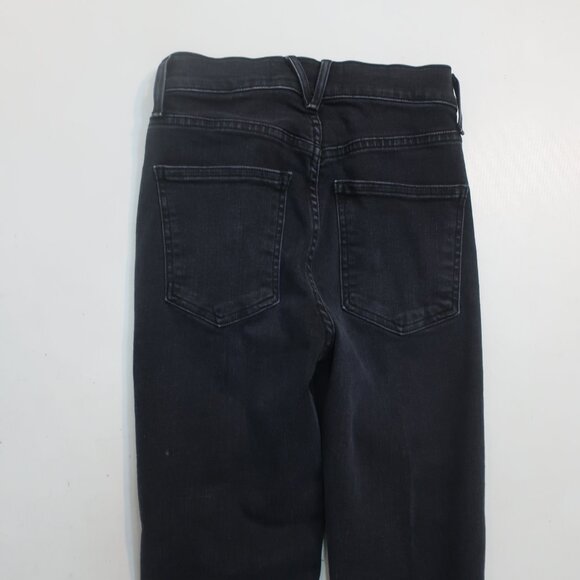 Womens Veronica Beard "Carson" Ankle Flare High Rise Black Jeans 25 - Picture 6 of 8